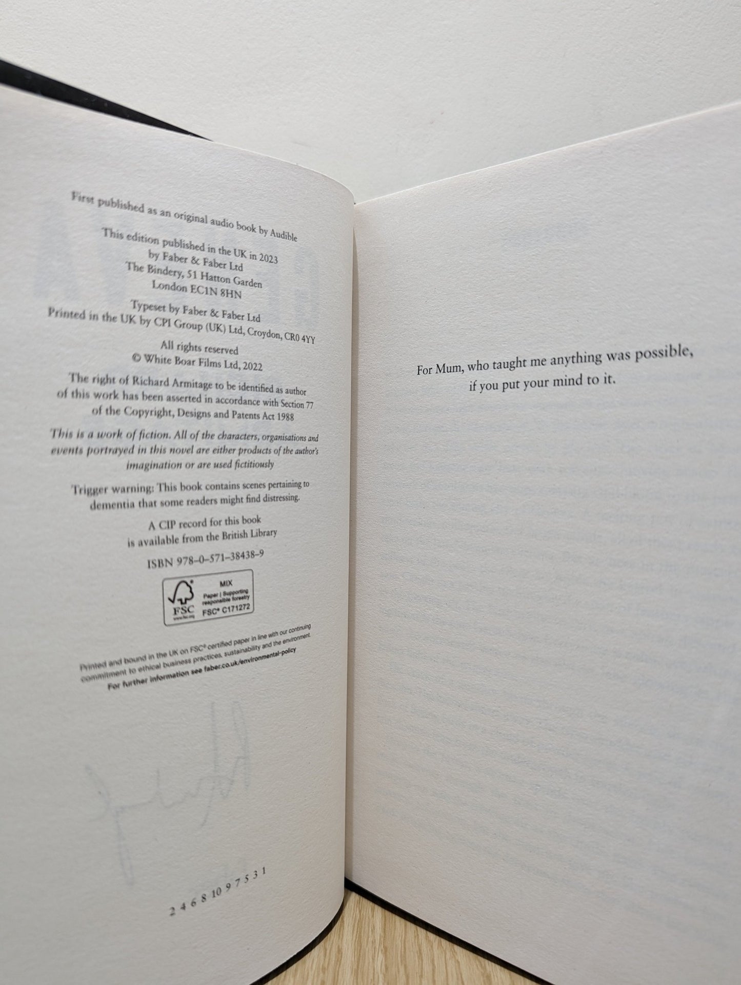 Geneva by Richard Armitage (Signed First Edition with special board design) - Fialta Books