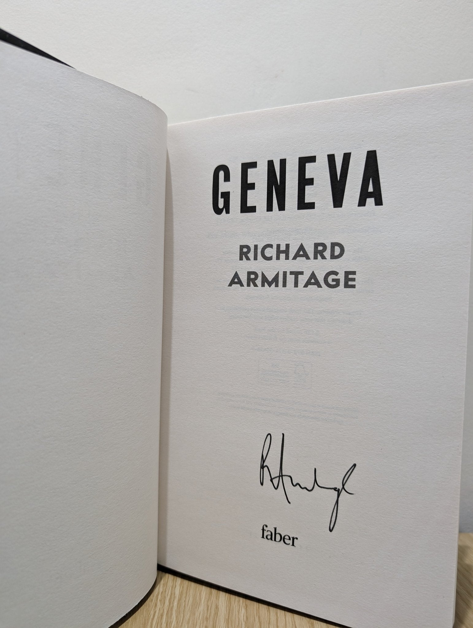Geneva by Richard Armitage (Signed First Edition with special board design) - Fialta Books