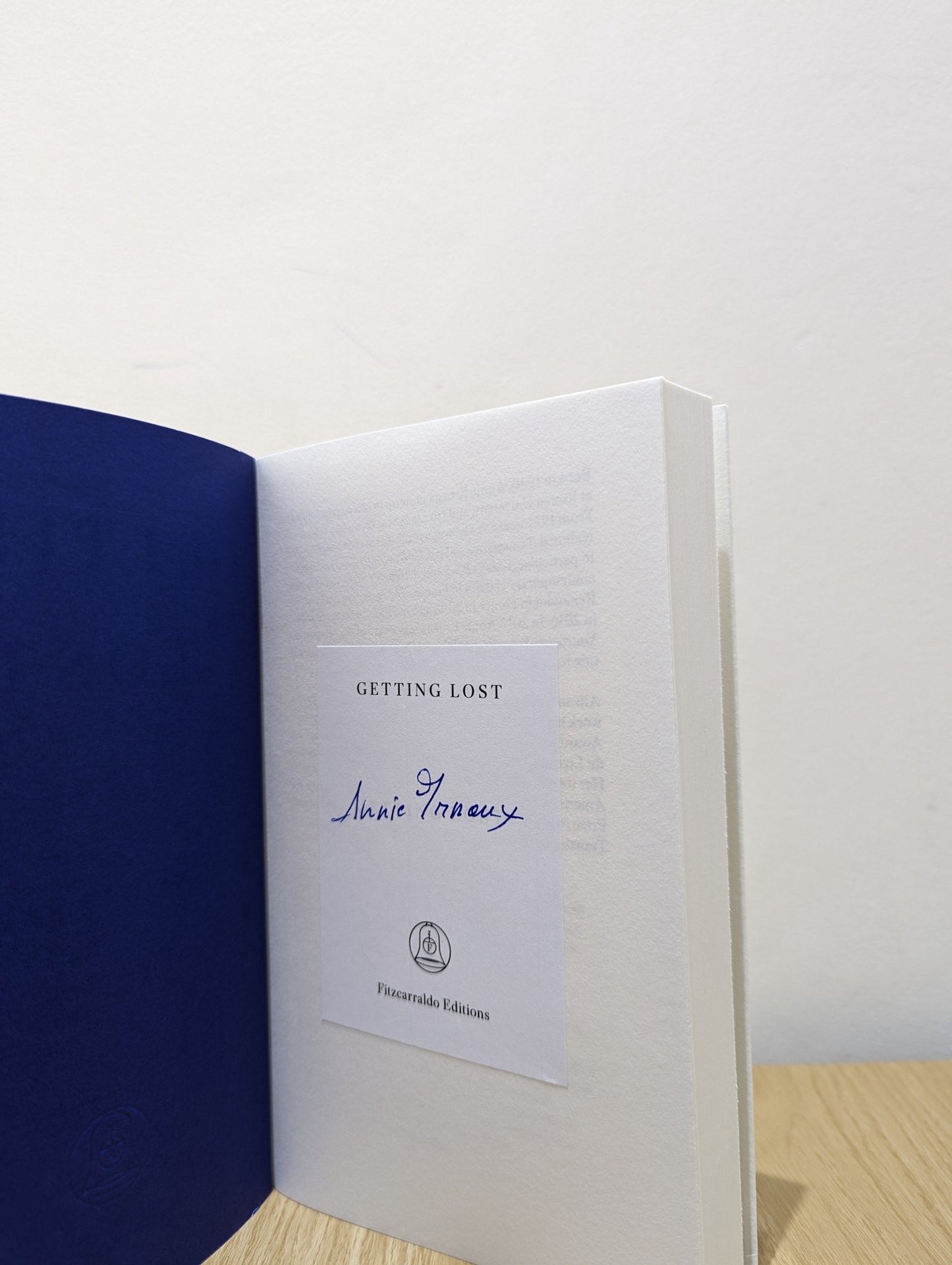 Getting Lost by Annie Ernaux (Signed First Edition) - Fialta Books
