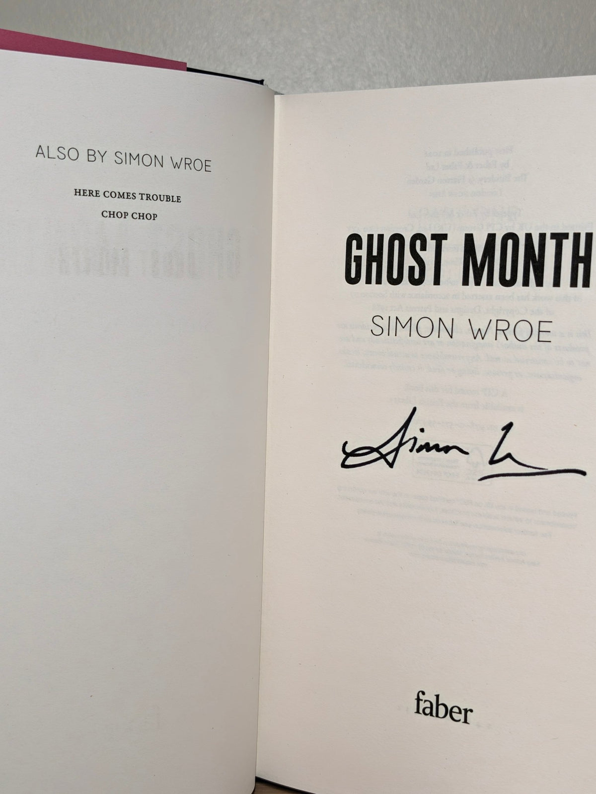 Ghost Month by Simon Wroe (Signed First Edition) - Fialta Books