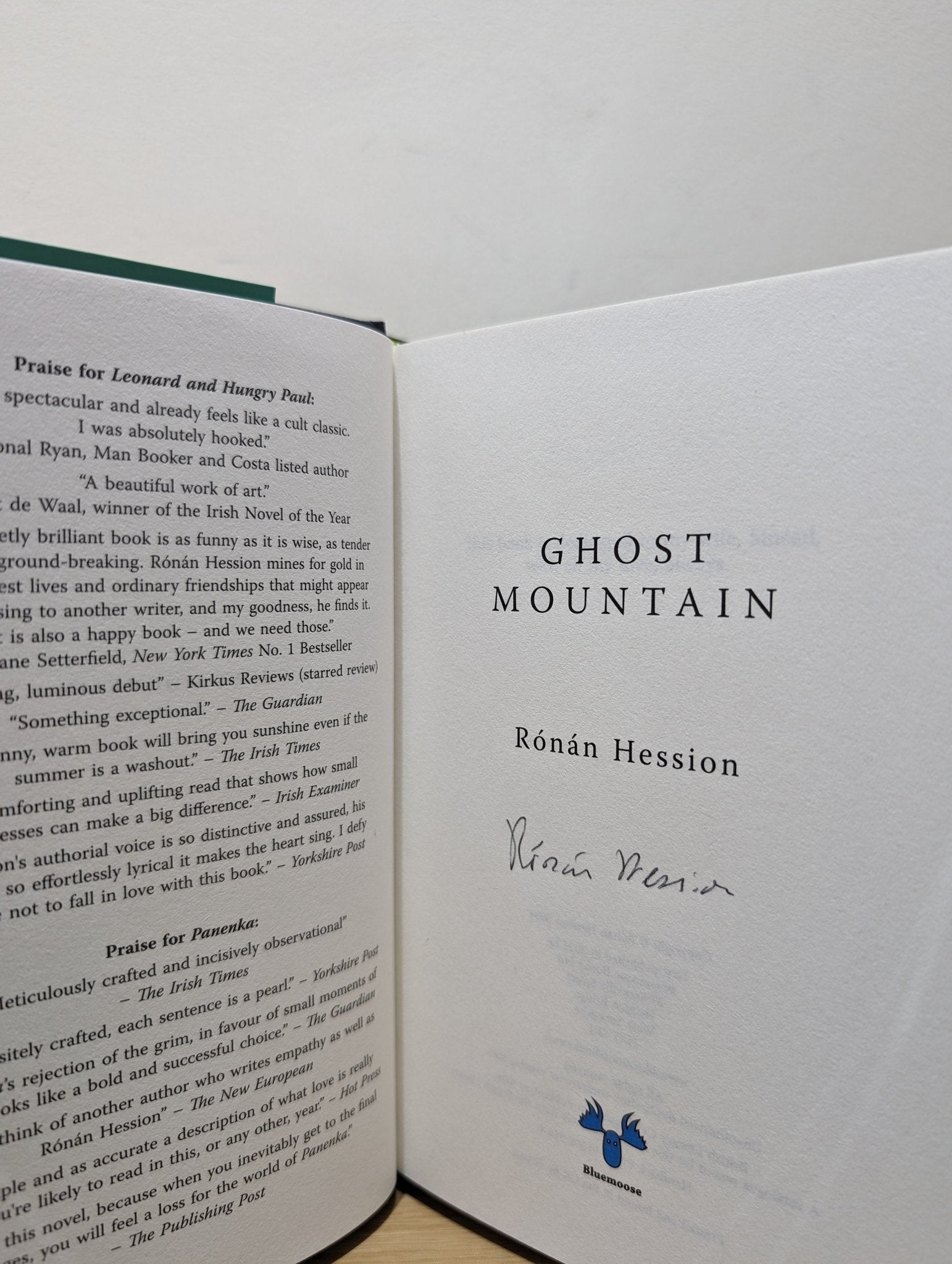 Ghost Mountain by Ronan Hession (Signed First Edition) - Fialta Books