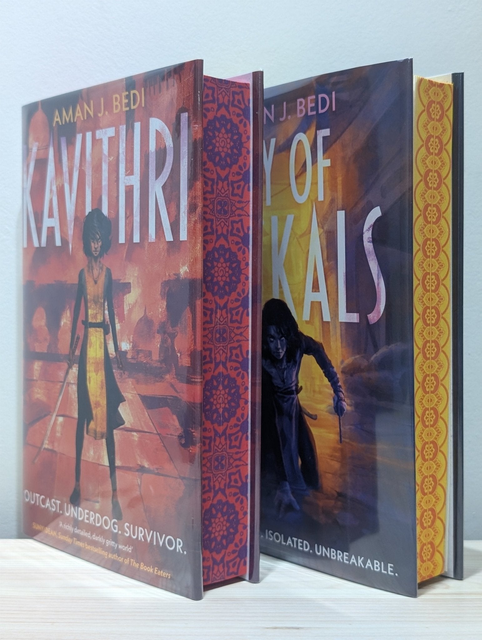 Ghosts of Ethuran 1 - 2: Kavithri; City of Jackals by Aman J. Bedi (Signed Set with sprayed edges) - Fialta Books