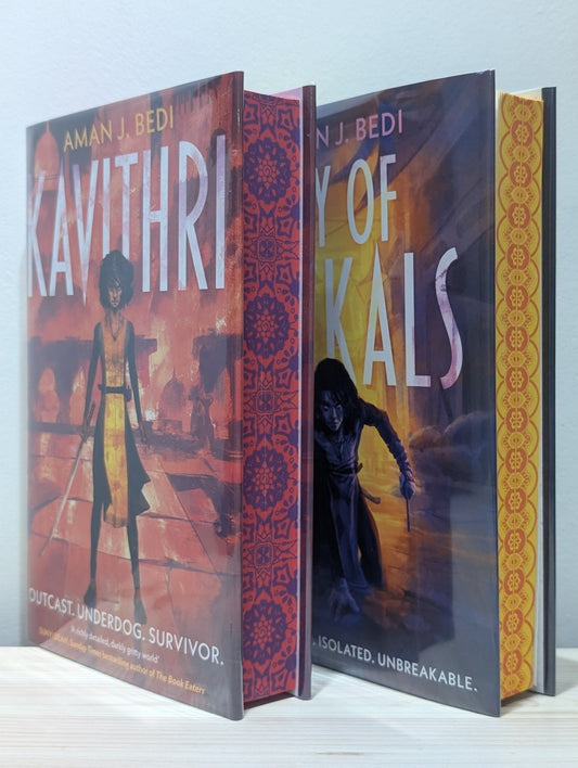 Ghosts of Ethuran 1 - 2: Kavithri; City of Jackals by Aman J. Bedi (Signed Set with sprayed edges) - Fialta Books
