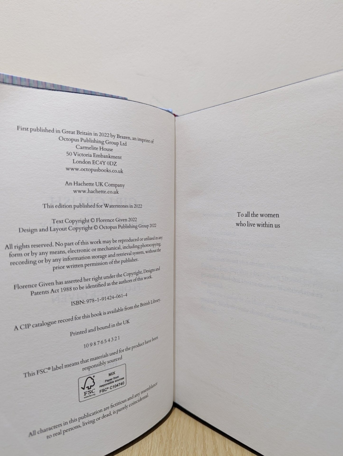 Girlcrush by Florence Given (Signed First Edition with sprayed edges) - Fialta Books