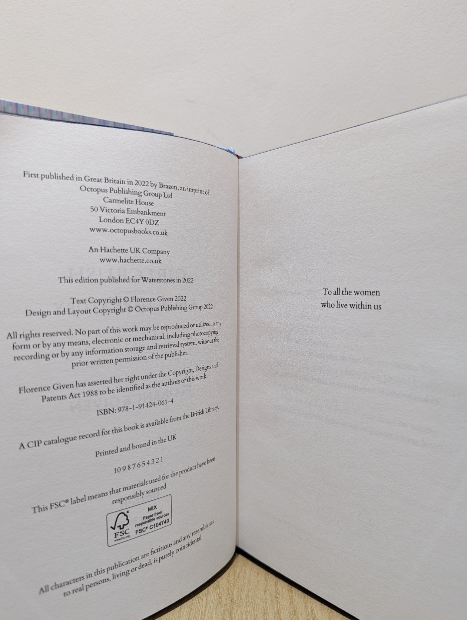 Girlcrush by Florence Given (Signed First Edition with sprayed edges) - Fialta Books