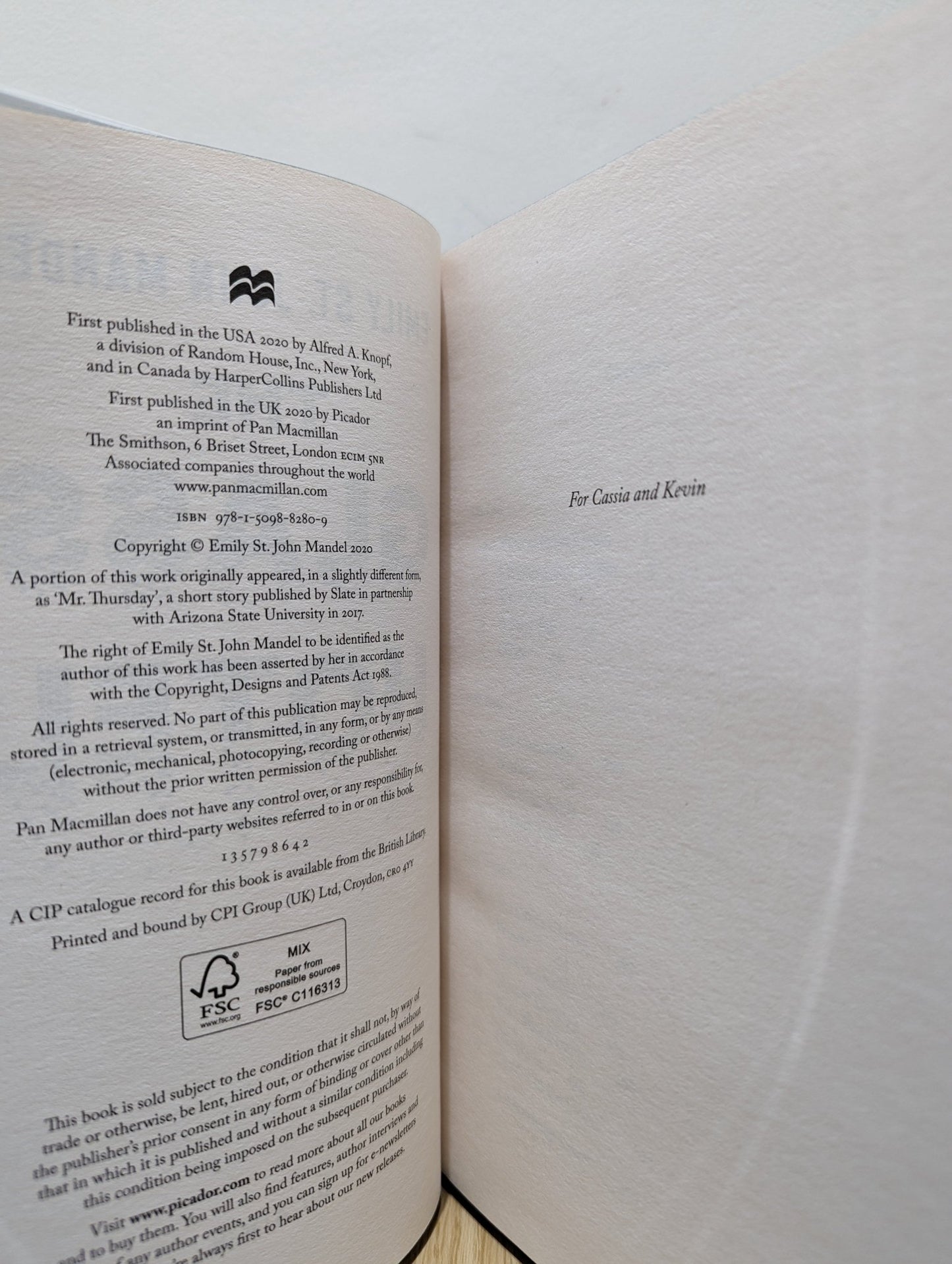 Glass Hotel by Emily St. John Mandel (Signed Numbered First Edition with sprayed edges) - Fialta Books