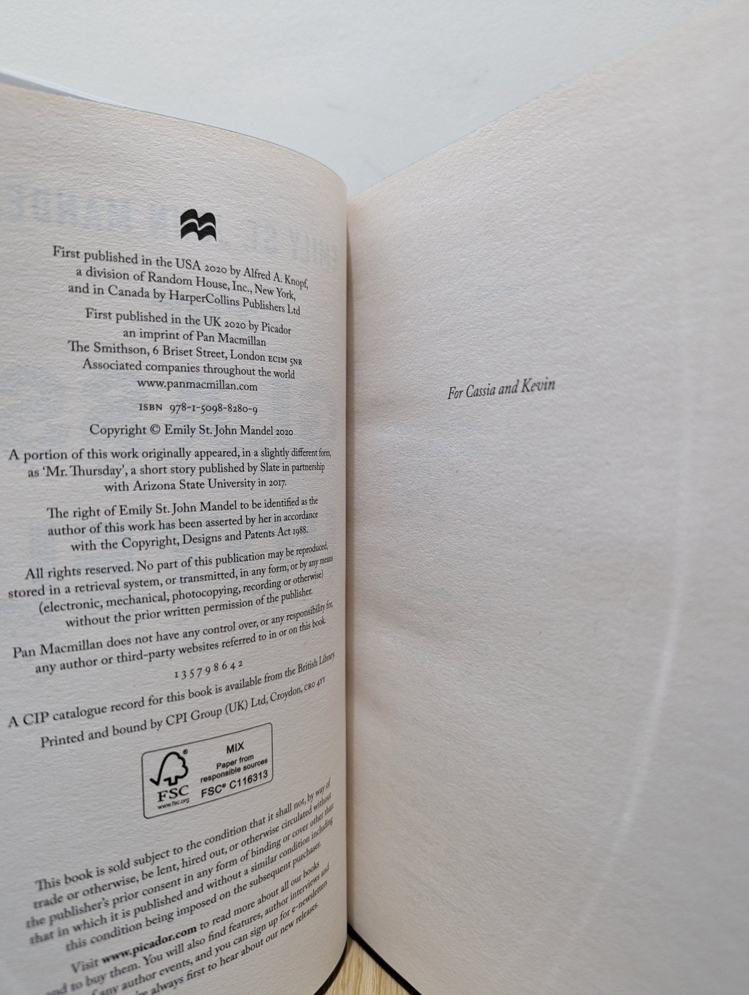 Glass Hotel by Emily St. John Mandel (Signed Numbered First Edition with sprayed edges) - Fialta Books