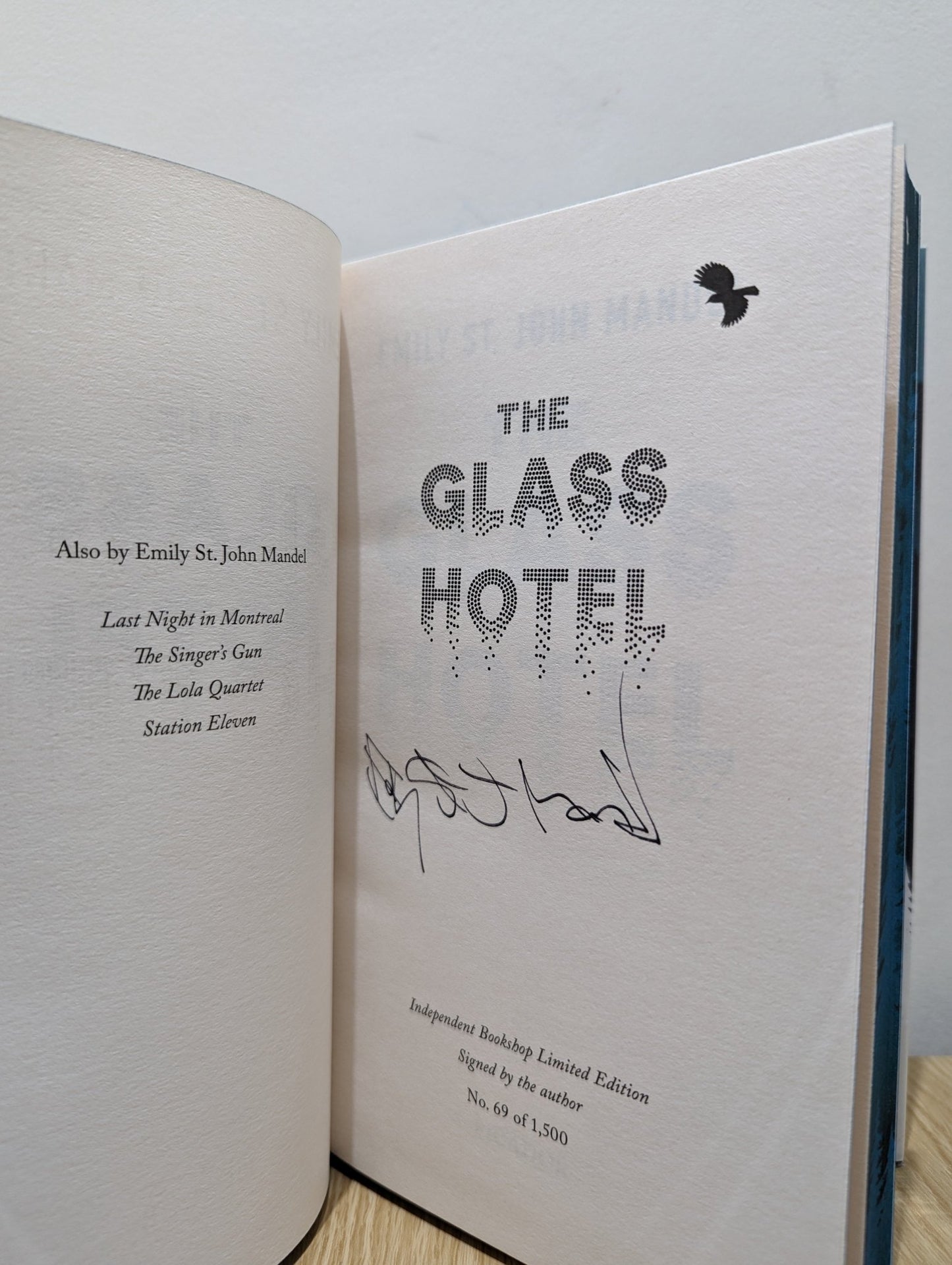 Glass Hotel by Emily St. John Mandel (Signed Numbered First Edition with sprayed edges) - Fialta Books