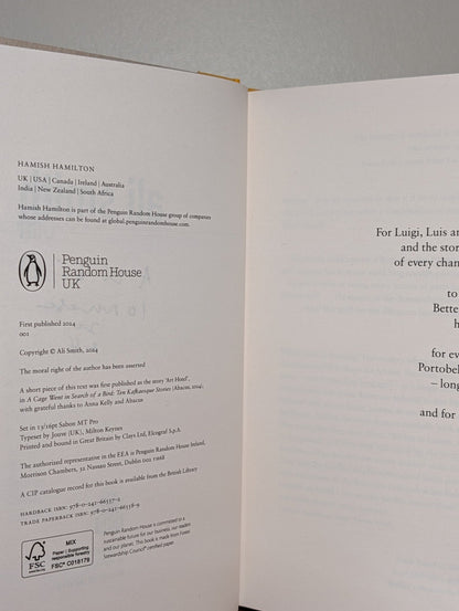 Gliff; Glyph by Ali Smith (Signed Dated First Edition) - Fialta Books