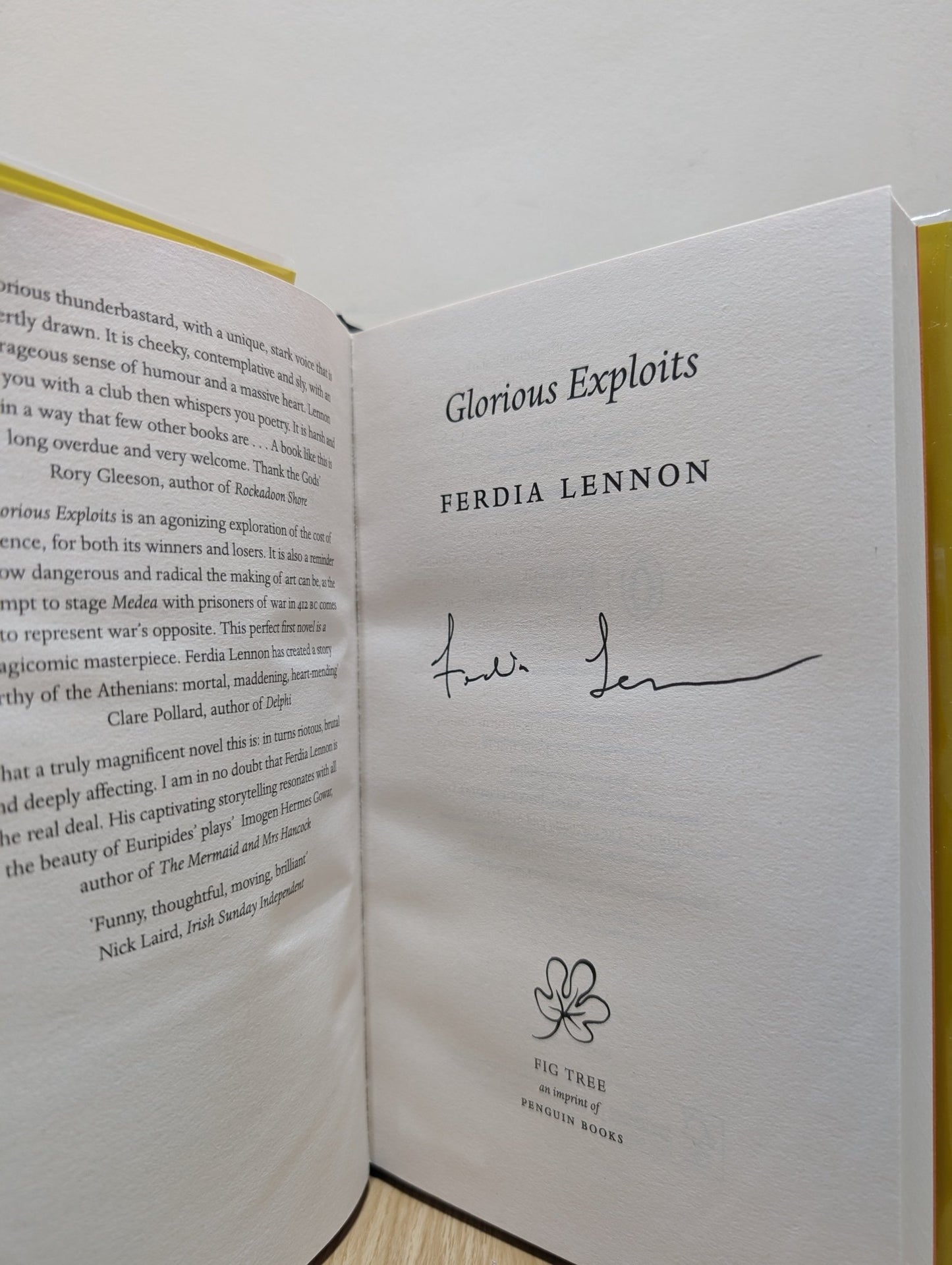 Glorious Exploits by Ferdia Lennon (Signed) - Fialta Books