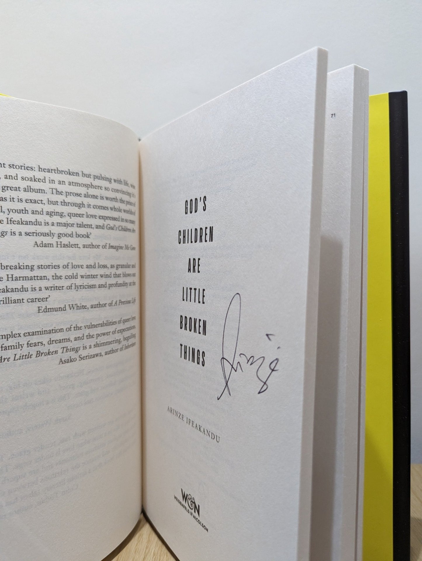 God's Children Are Little Broken Things by Arinze Ifeakandu (Signed First Edition) - Fialta Books