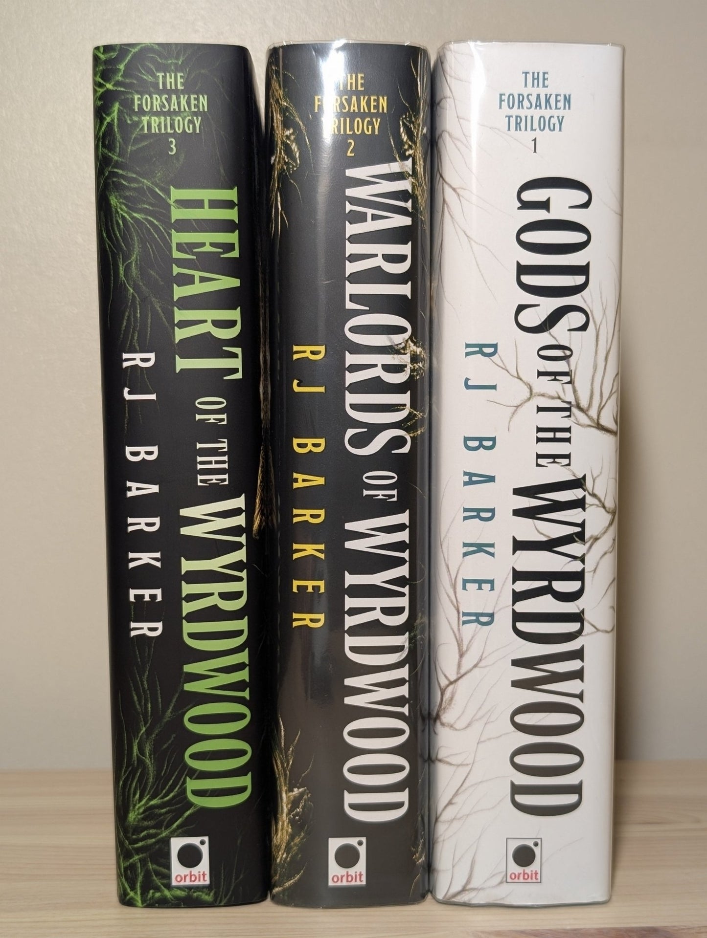 Gods of Wyrdwood; Warlords of Wyrdwood; Heart of Wyrdwood by RJ Barker (Signed with sprayed edges) - Fialta Books