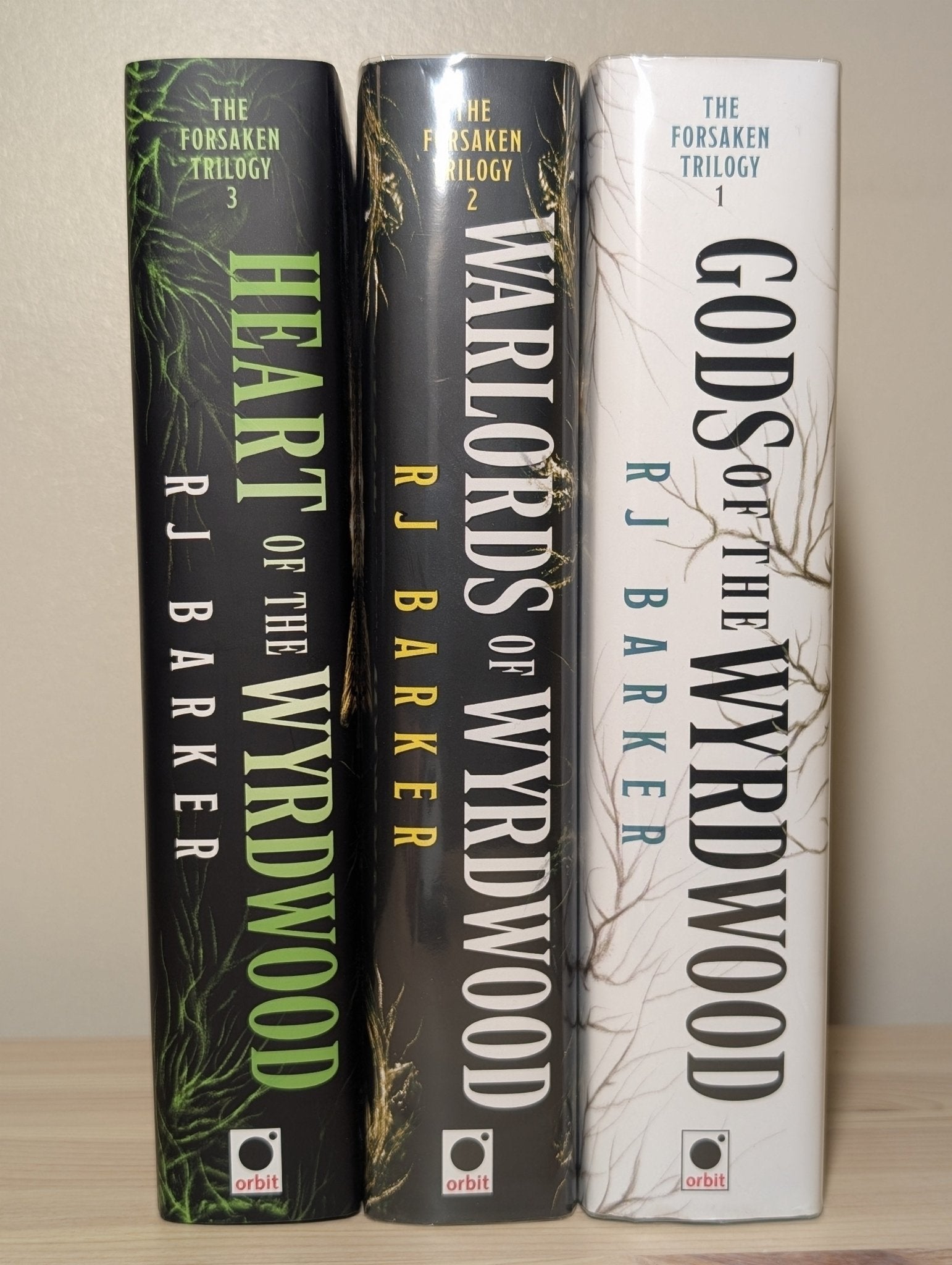 Gods of Wyrdwood; Warlords of Wyrdwood; Heart of Wyrdwood by RJ Barker (Signed with sprayed edges) - Fialta Books