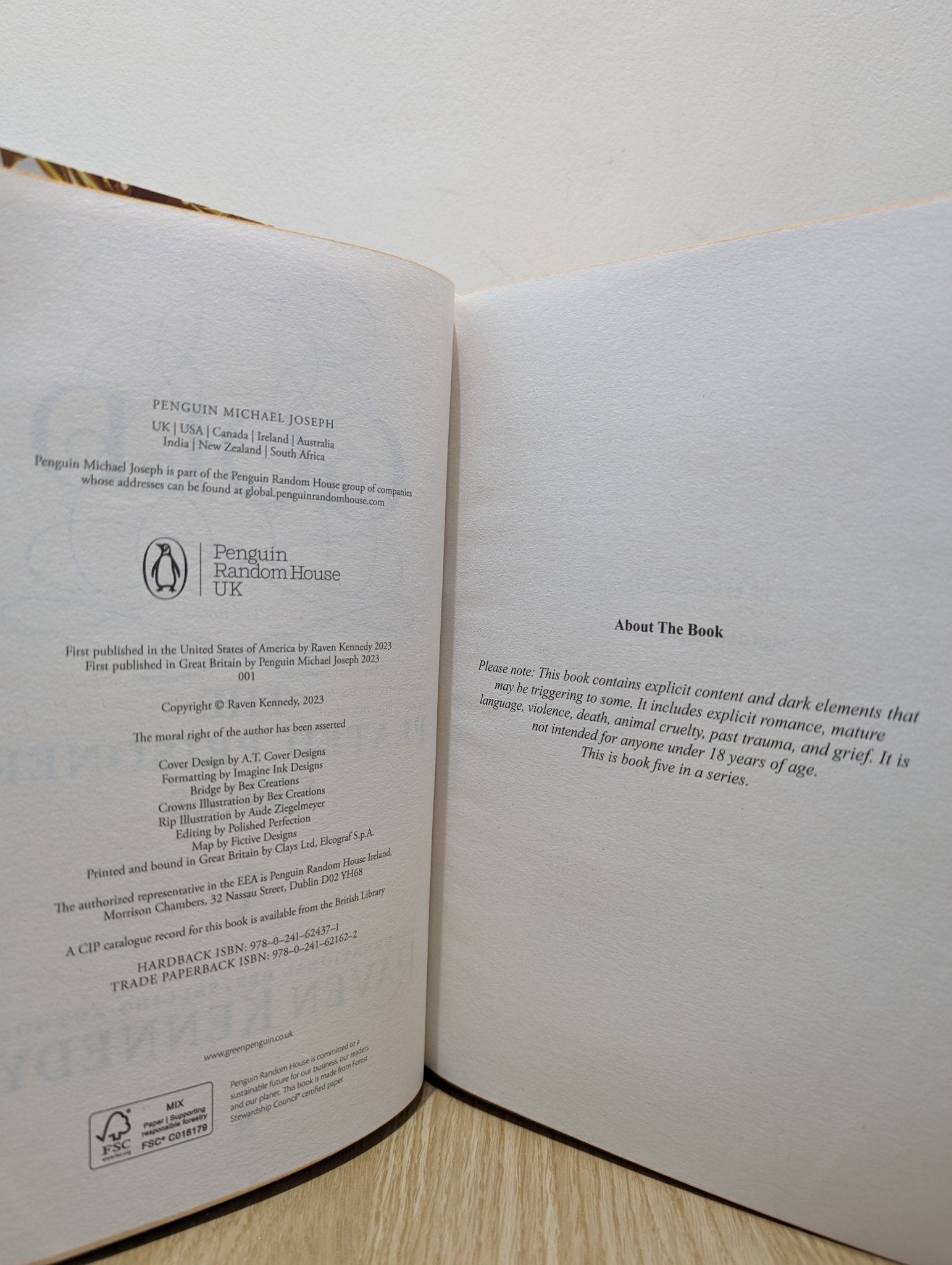 Gold: Plated Prisoner 5 by Raven Kennedy (Signed First Edition with sprayed edges) - Fialta Books