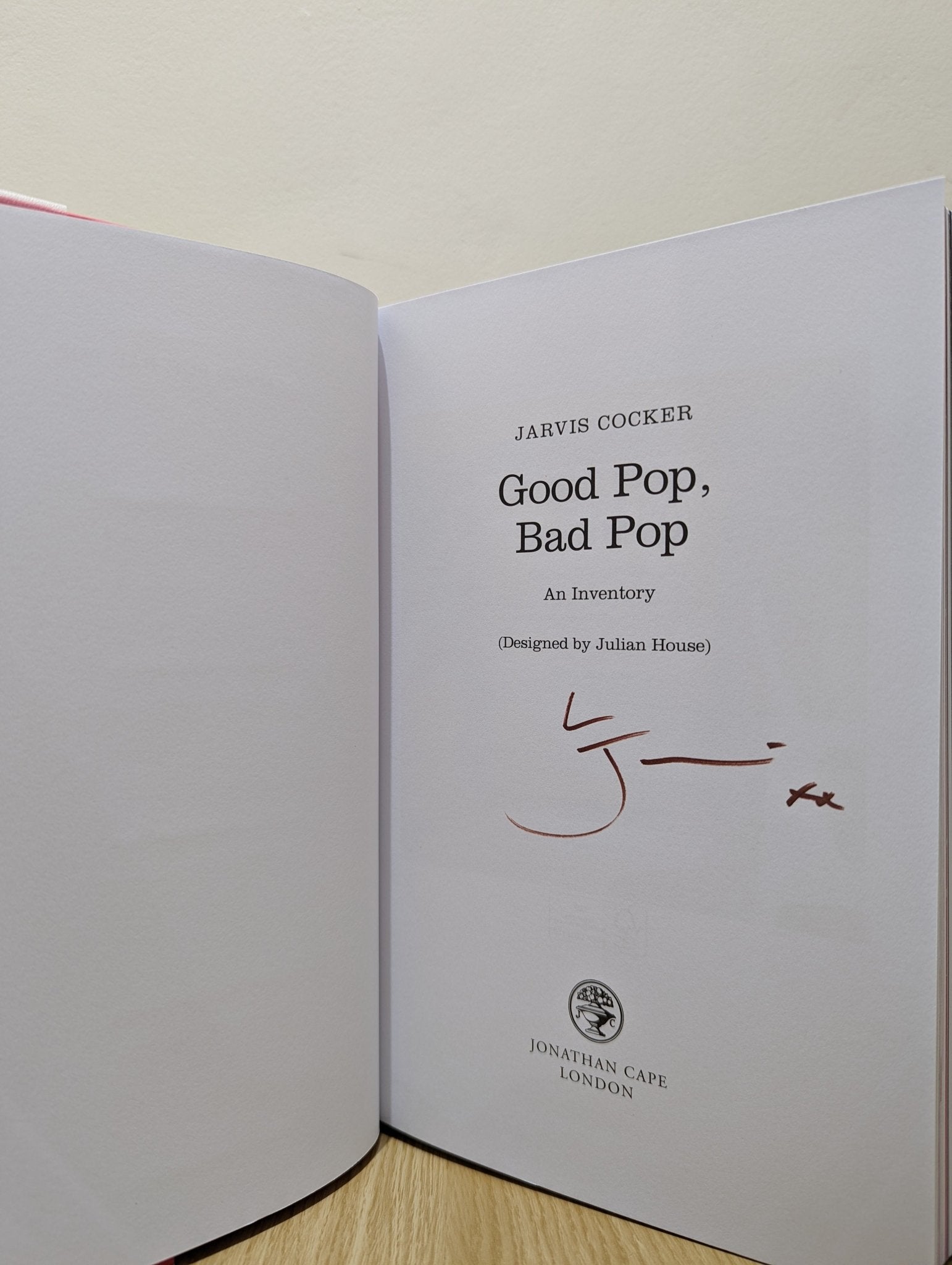 Good Pop, Bad Pop by Jarvis Cocker (Signed First Edition) - Fialta Books