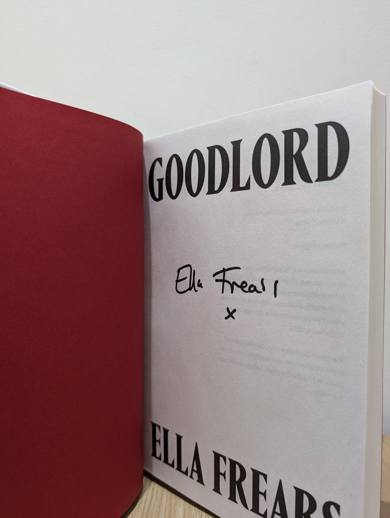 Goodlord - An Email by Ella Frears (Signed First Edition) - Fialta Books