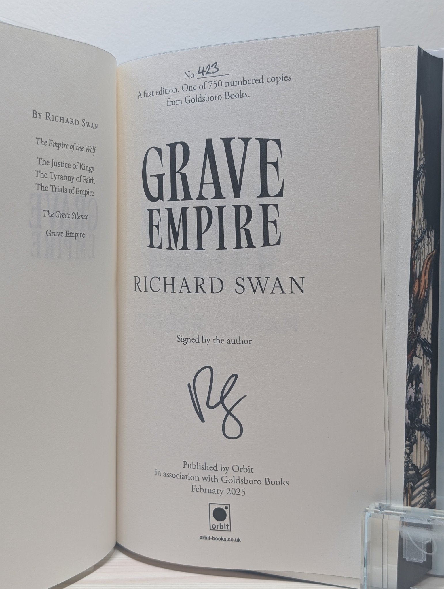 Grave Empire by Richard Swan (Signed Numbered First Edition with sprayed edges) - Fialta Books