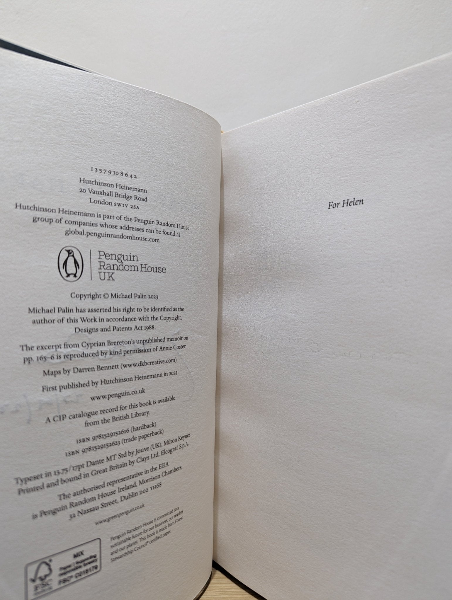 Great - Uncle Harry: A Tale of War and Empire by Michael Palin (Signed Dated First Edition) - Fialta Books