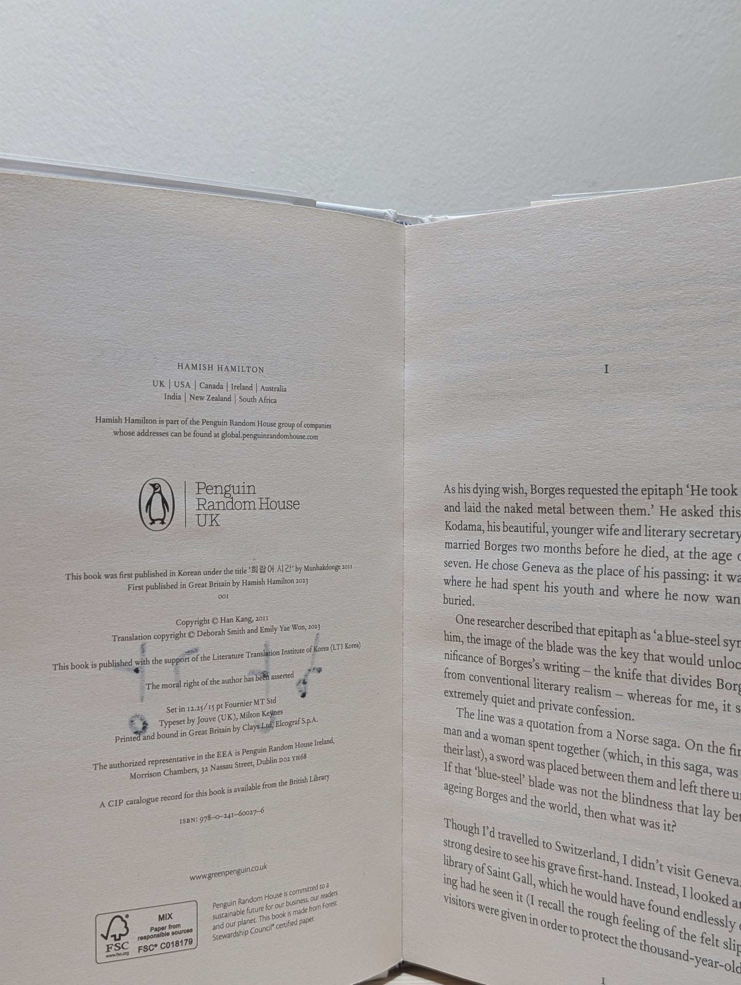 Greek Lessons by Kang Han (Signed First Edition) - Fialta Books