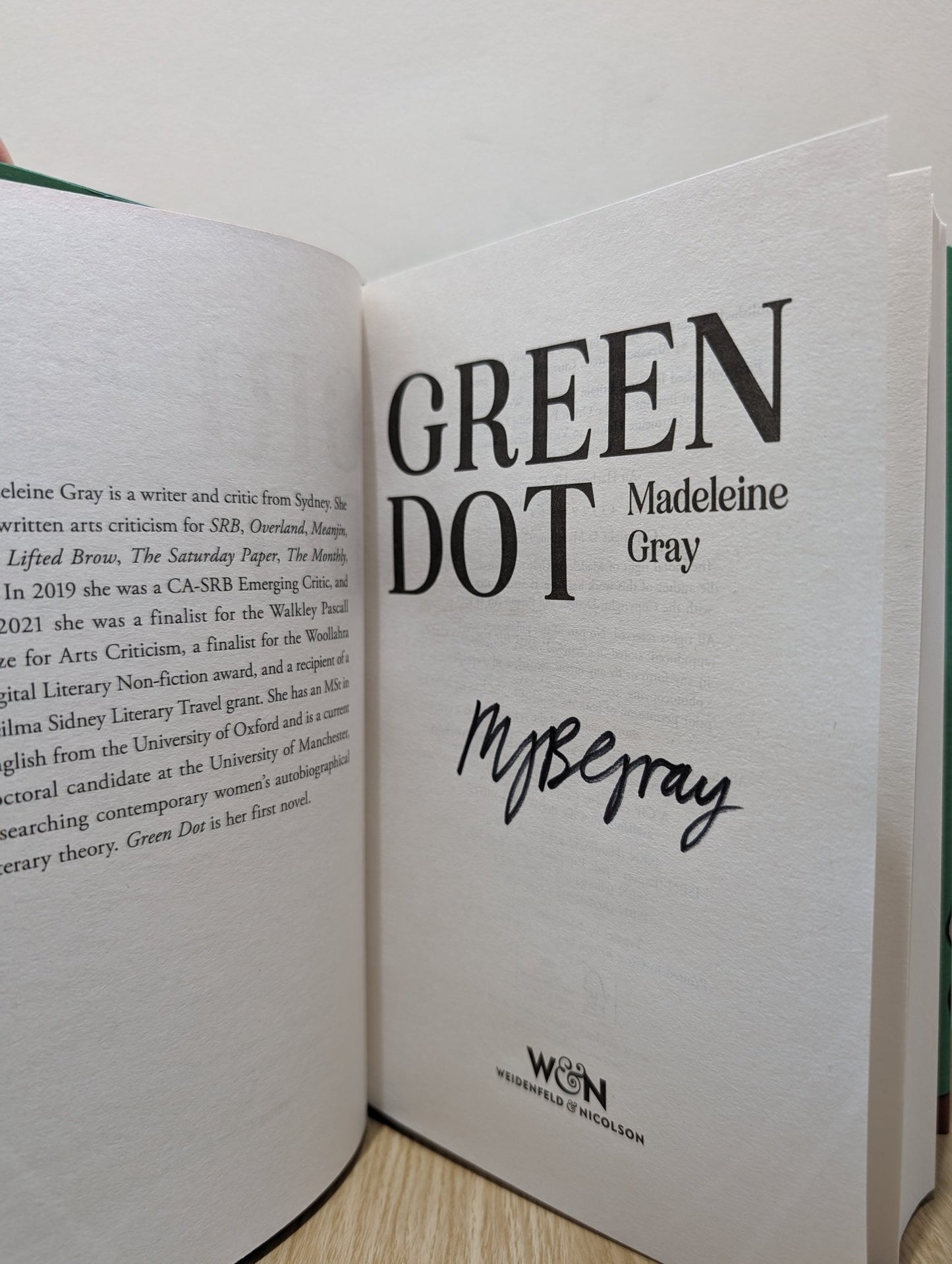 Green Dot by Madeleine Gray (Signed First Edition) - Fialta Books