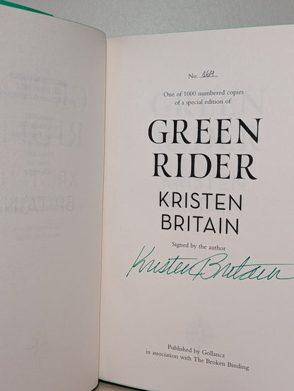 Green Rider; First Rider's Call; High King's Tomb by Kristen Britain (Signed Set with sprayed edges) - Fialta Books