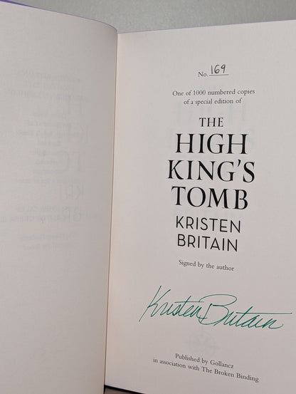 Green Rider; First Rider's Call; High King's Tomb by Kristen Britain (Signed Set with sprayed edges) - Fialta Books