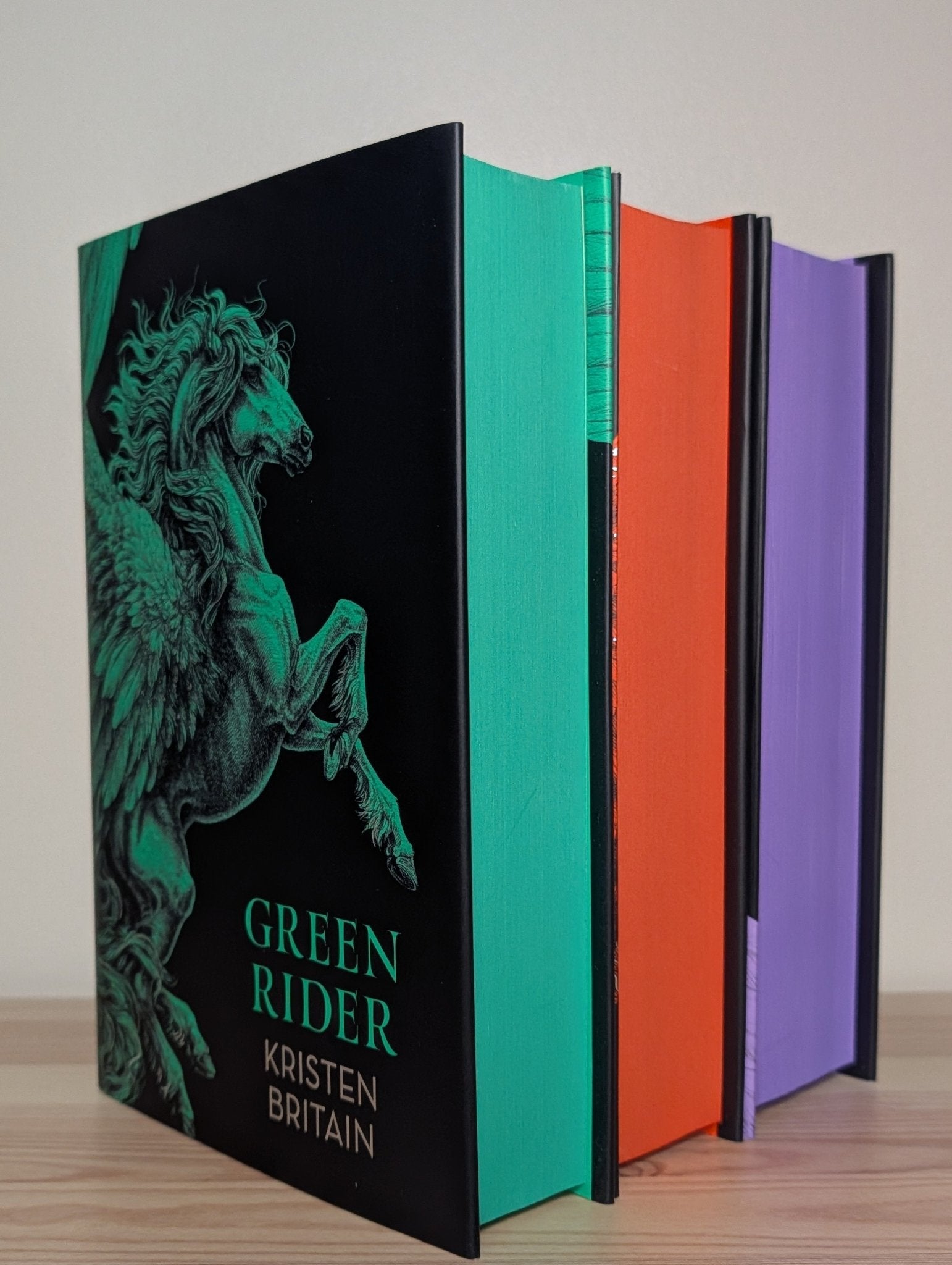 Green Rider; First Rider's Call; High King's Tomb by Kristen Britain (Signed Set with sprayed edges) - Fialta Books