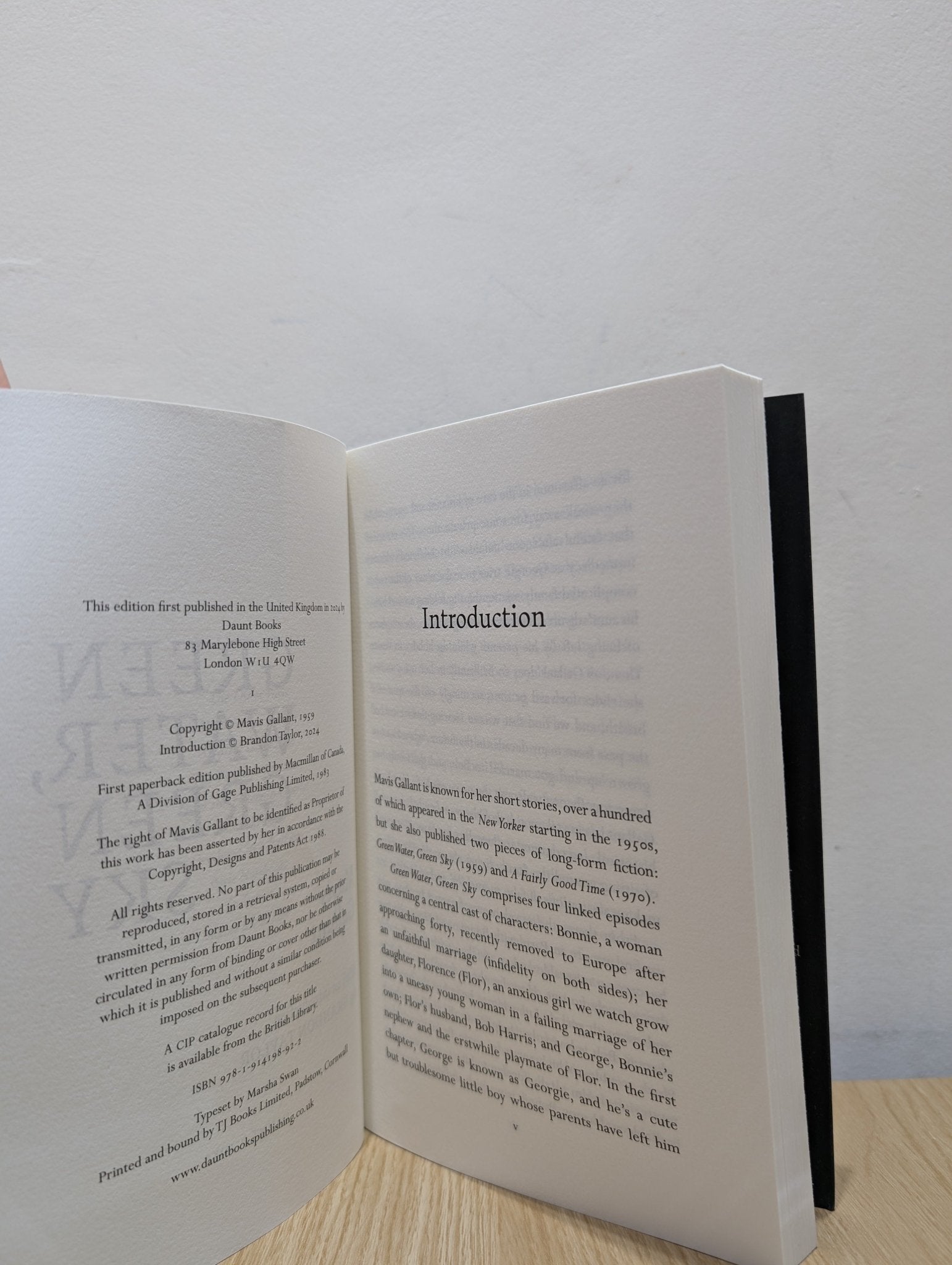 Green Water, Green Sky by Mavis Gallant (First Edition) - Fialta Books