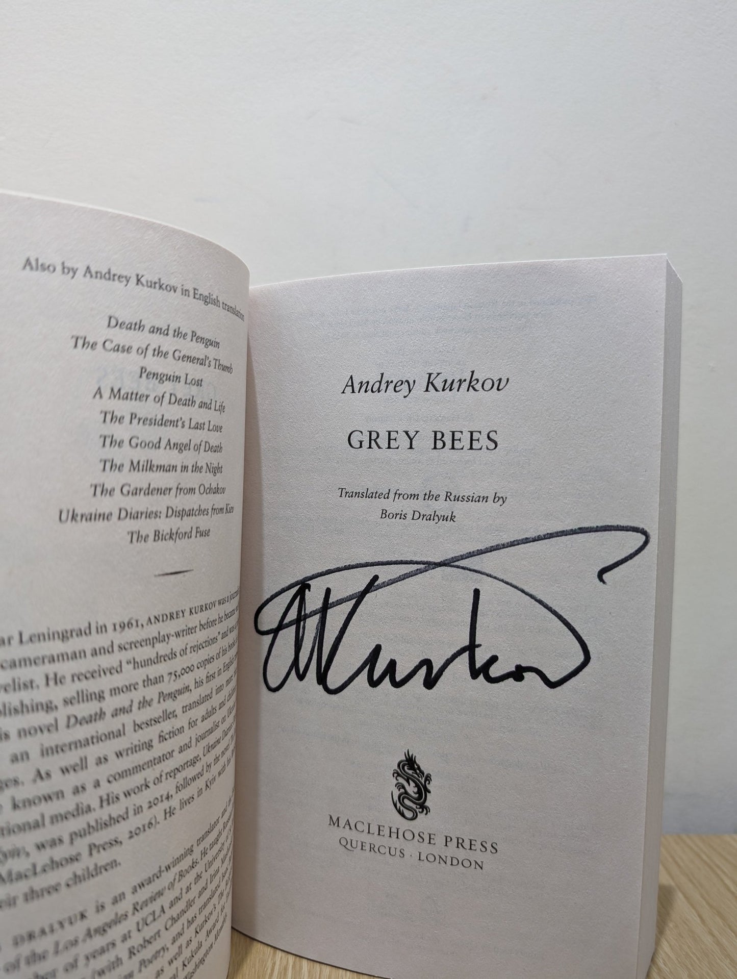 Grey Bees by Andrey Kurkov (Signed) - Fialta Books