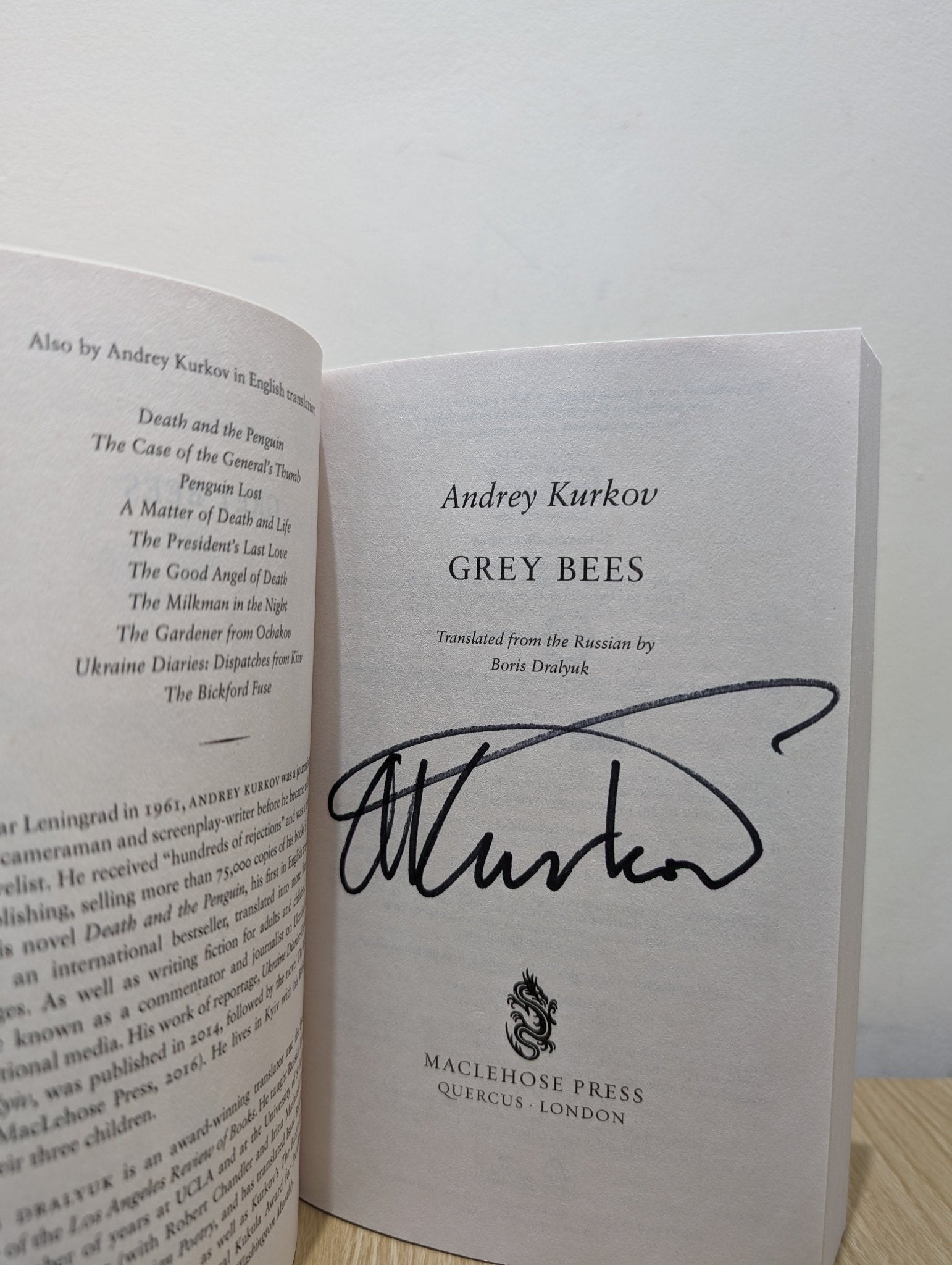 Grey Bees by Andrey Kurkov (Signed) - Fialta Books