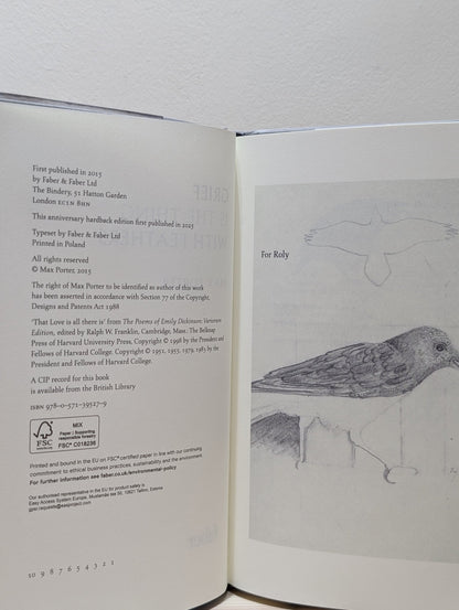 Grief Is the Thing with Feathers by Max Porter (Signed Aniversary Edition) - Fialta Books
