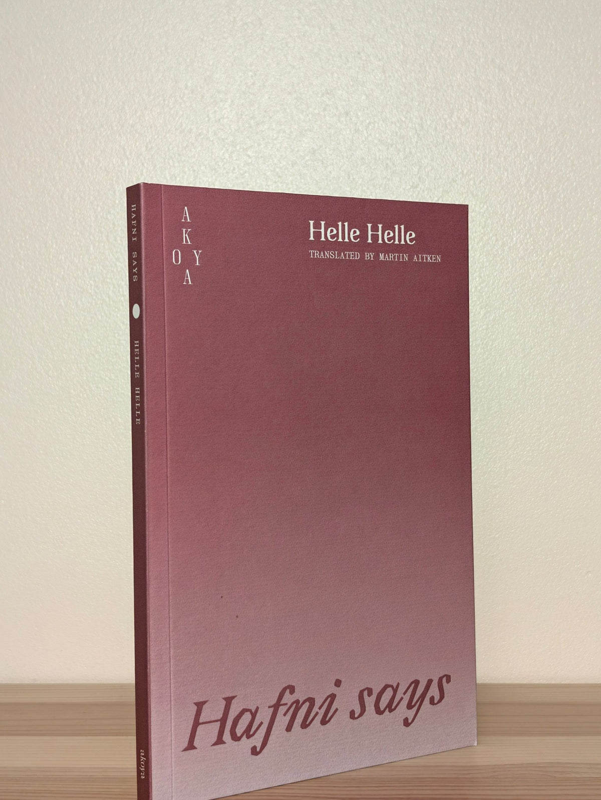 Hafni says by Helle Helle (Signed First Edition) - Fialta Books