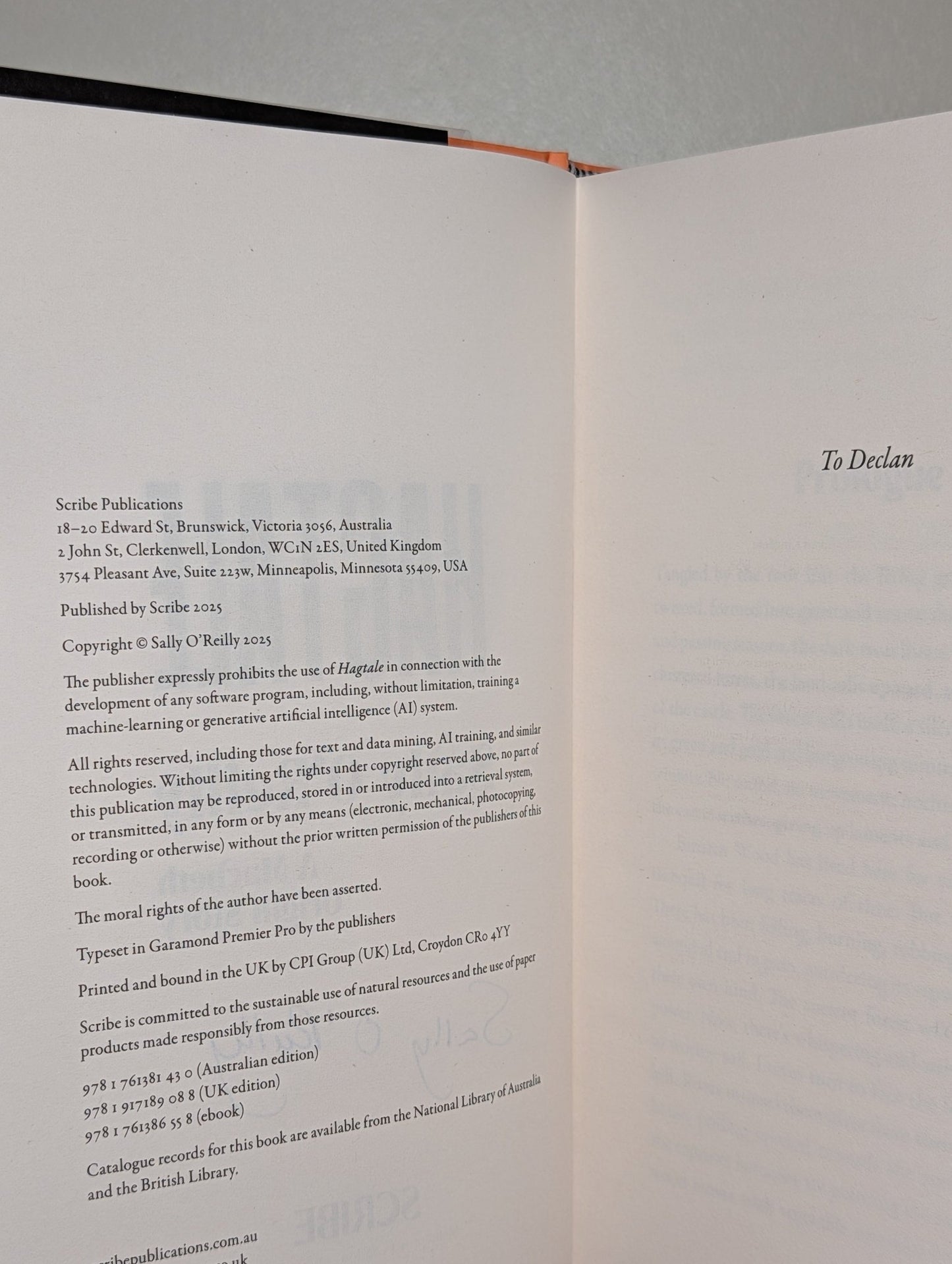 Hagtale: A Macbeth Origin Story by Sally O'Reilly (Signed First Edition) - Fialta Books