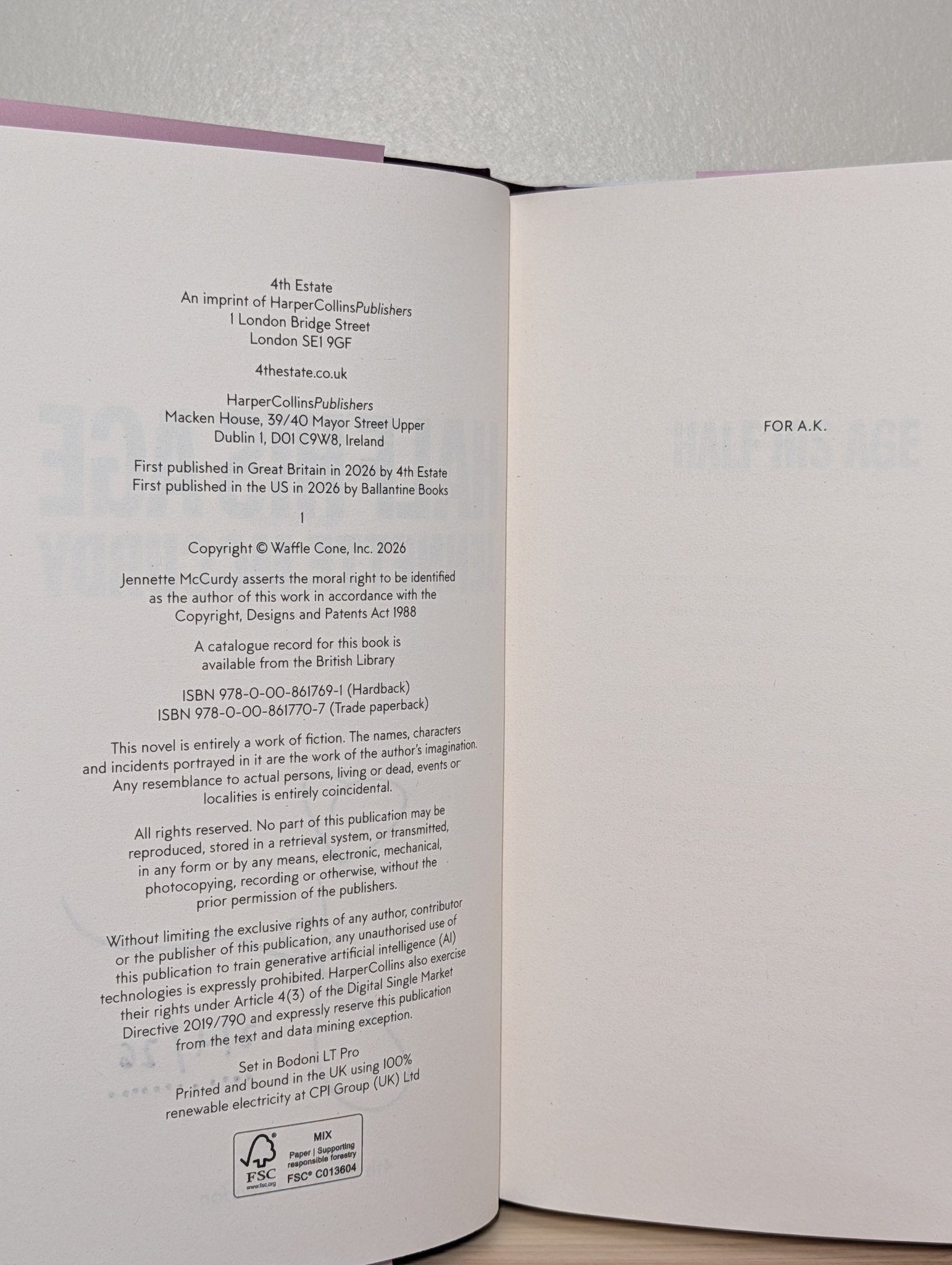 Half His Age by Jennette McCurdy (Signed Dated First Edition) - Fialta Books
