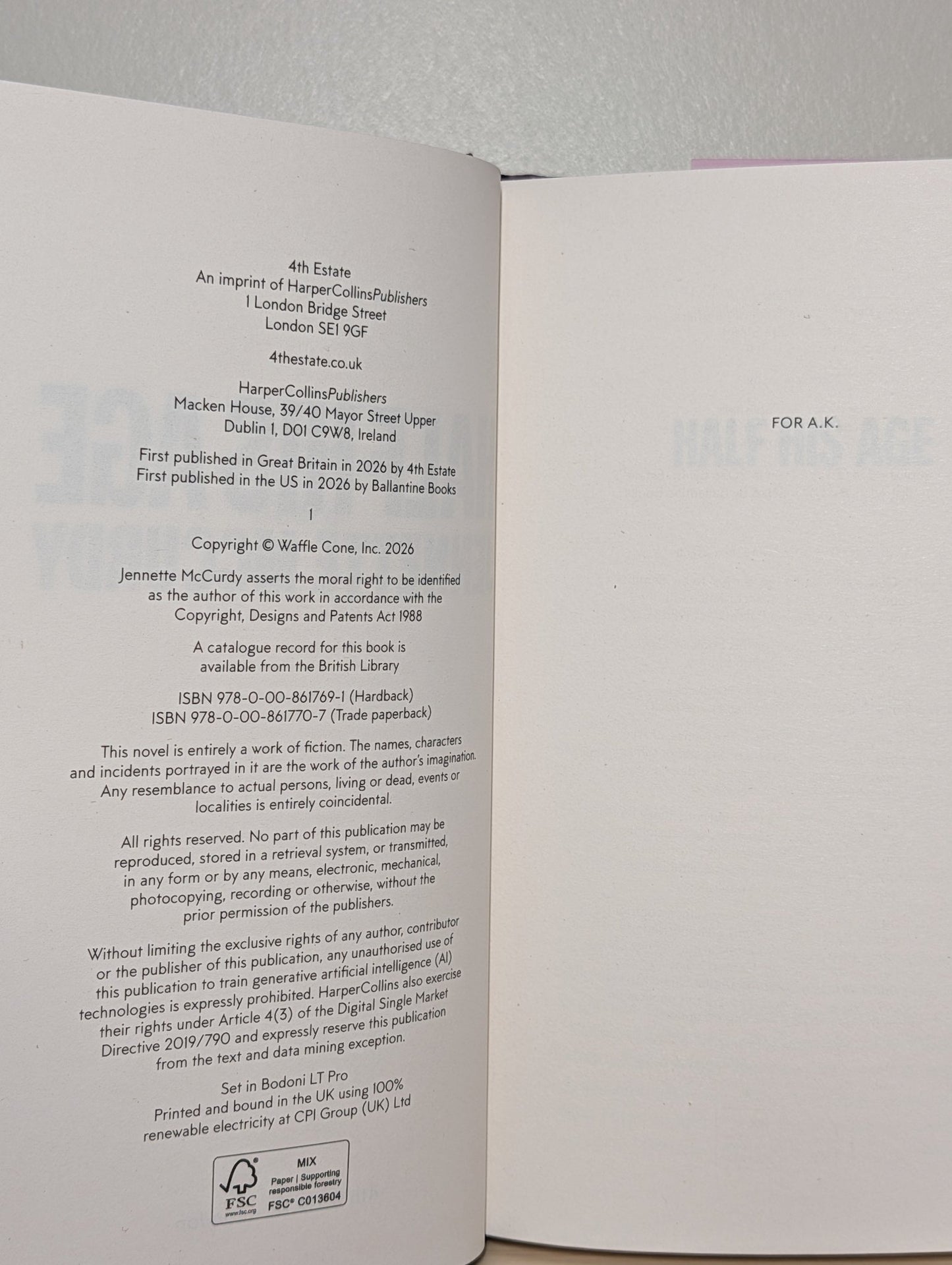 Half His Age by Jennette McCurdy (Signed First Edition) - Fialta Books