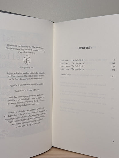 Half of a Yellow Sun by Chimamanda Ngozi Adichie (Folio Slipcase Edition) - Fialta Books