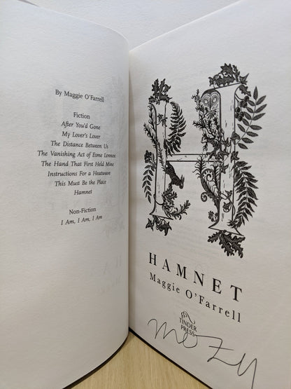 Hamnet by Maggie O'Farrell (Signed First Edition) - Fialta Books