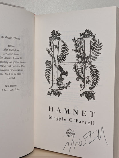 Hamnet by Maggie O'Farrell (Signed True First Edition) - Fialta Books