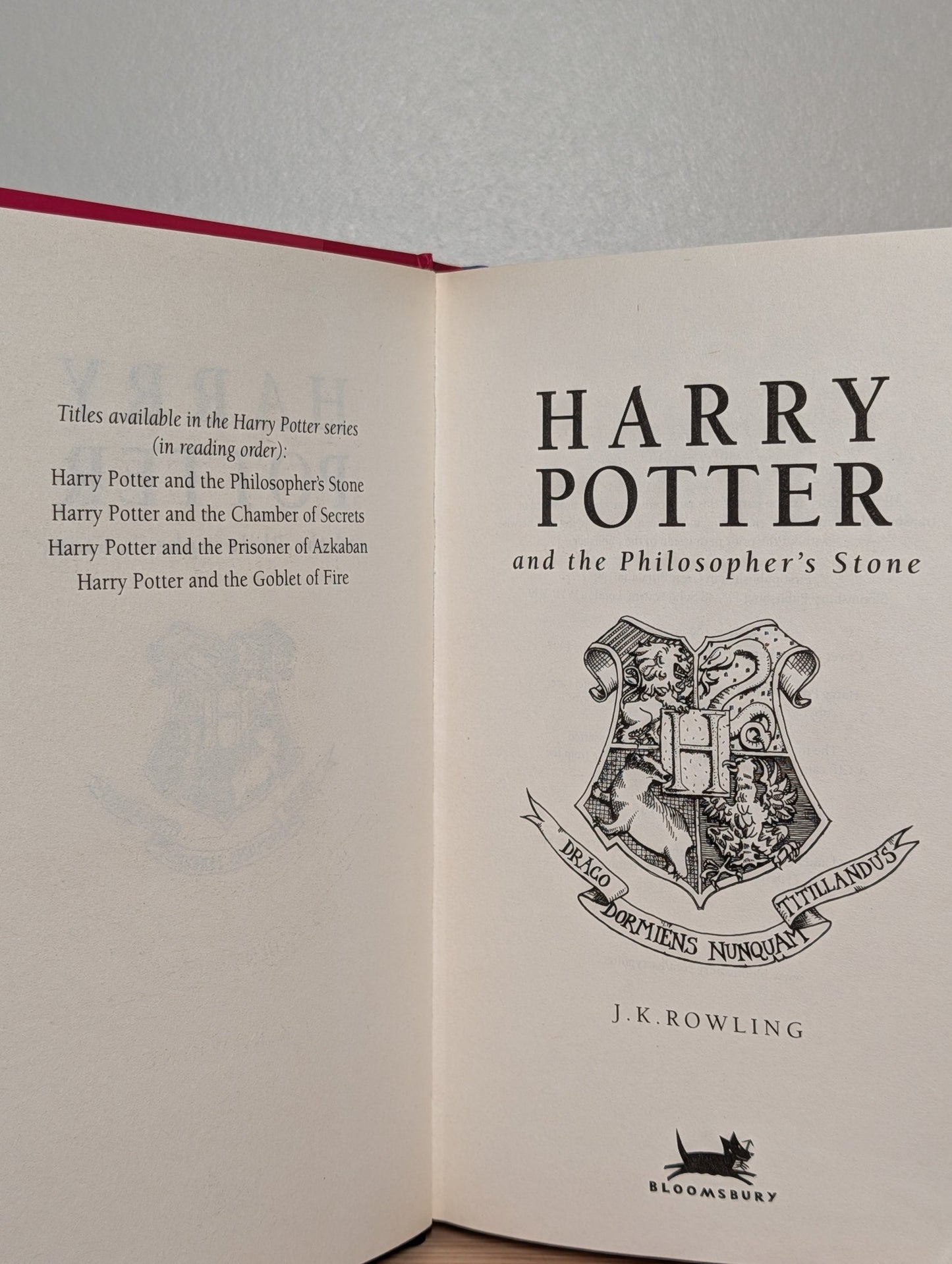 Harry Potter and the Philosopher's Stone by J K Rowling (Hardback Edition) - Fialta Books