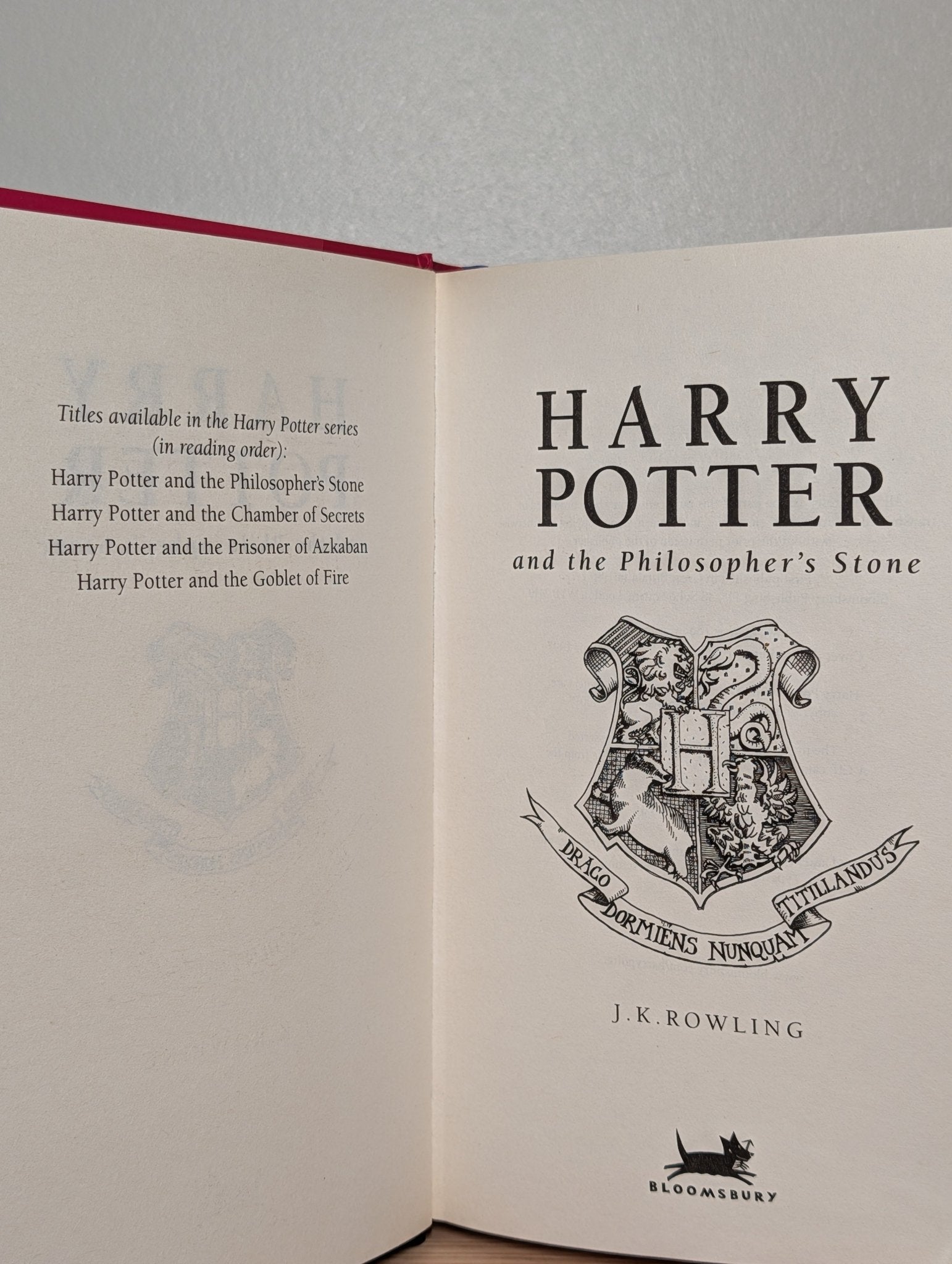 Harry Potter and the Philosopher's Stone by J K Rowling (Hardback Edition) - Fialta Books