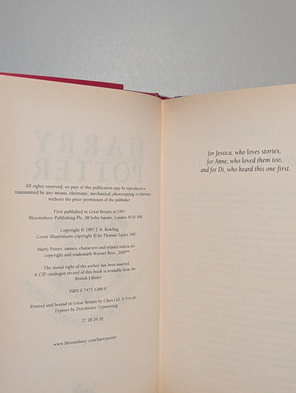 Harry Potter and the Philosopher's Stone by J. K. Rowling (used Hardback Edition) - Fialta Books
