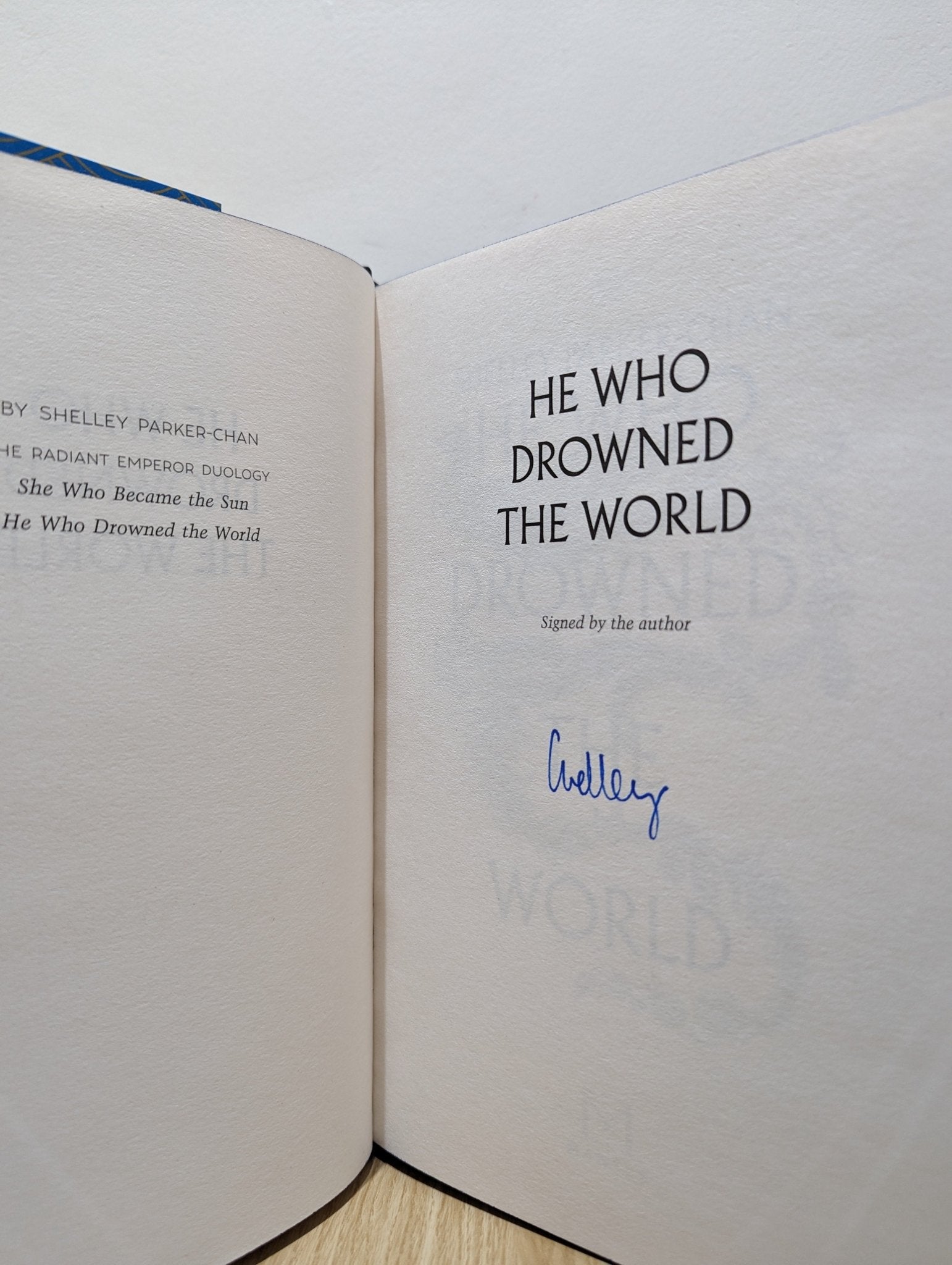 He Who Drowned the World by Shelley Parker - Chan (Signed First Edition with sprayed edges) - Fialta Books