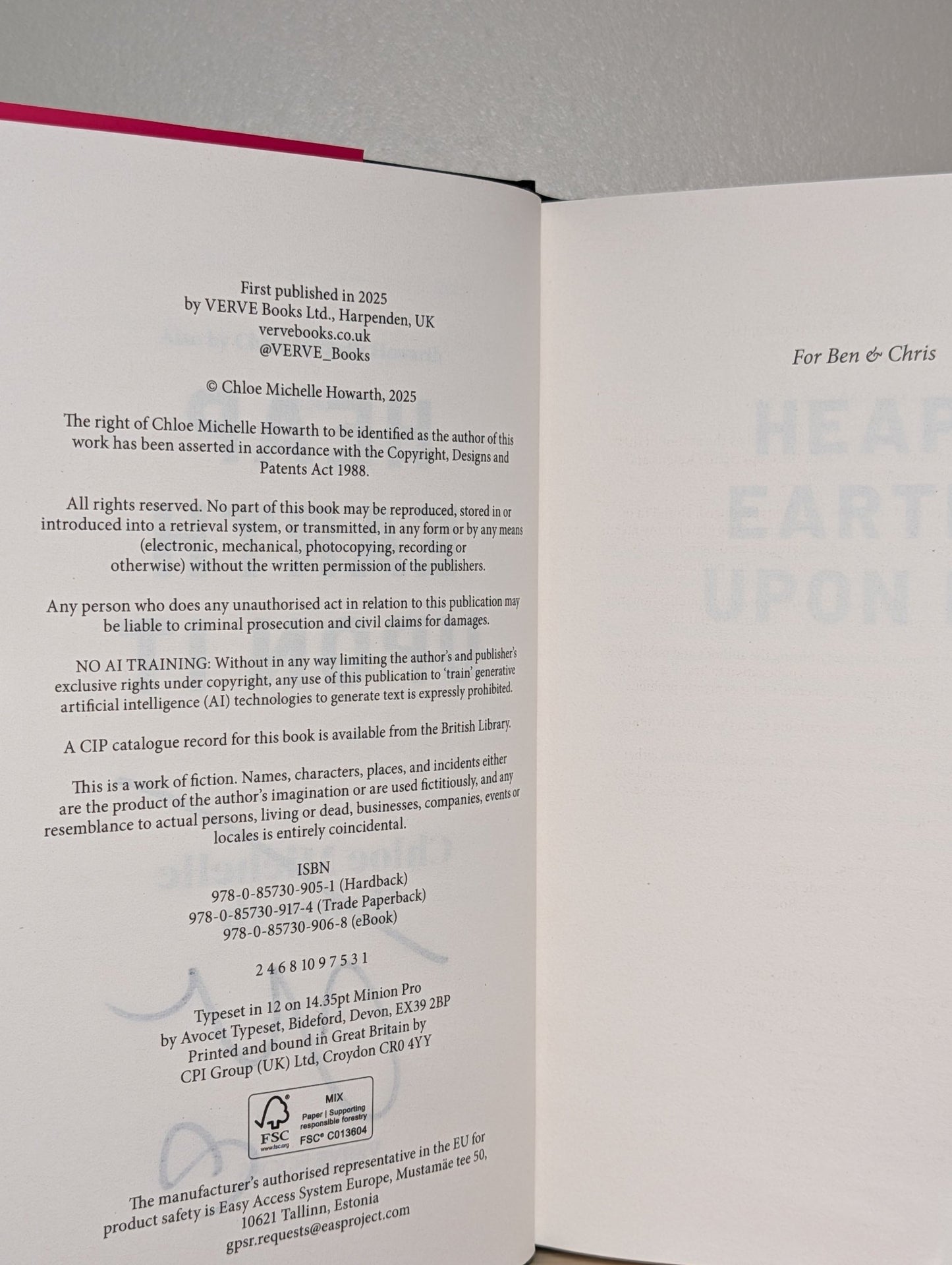 Heap Earth Upon It (Signed First Edition) by Chloe Michelle Howarth - Fialta Books