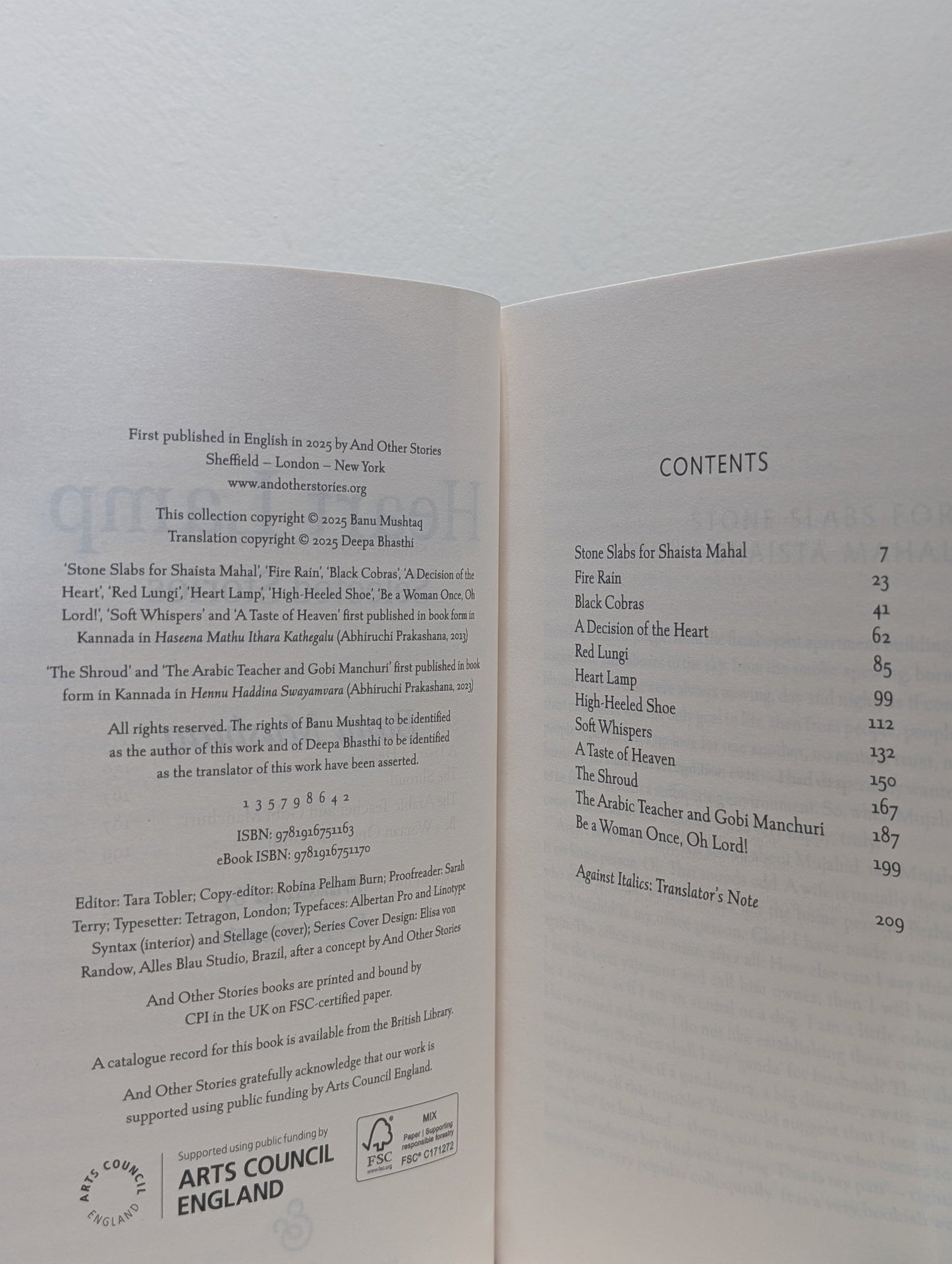 Heart Lamp: Selected Stories by Banu Mushtaq (First Edition) - Fialta Books