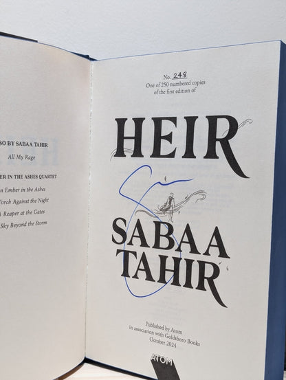 Heir by Sabaa Tahir (Signed Numbered First Edition with sprayed edges) - Fialta Books
