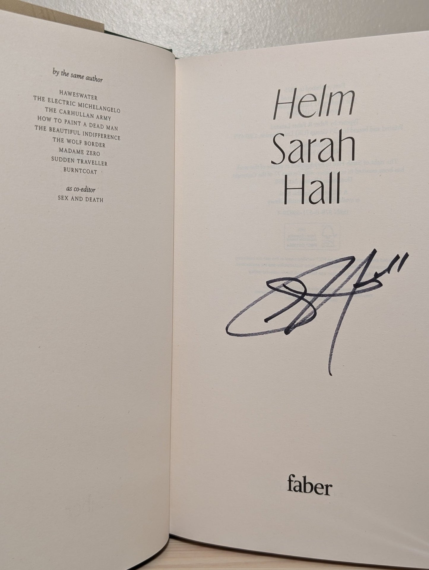 Helm by Sarah Hall (Signed First Edition) - Fialta Books
