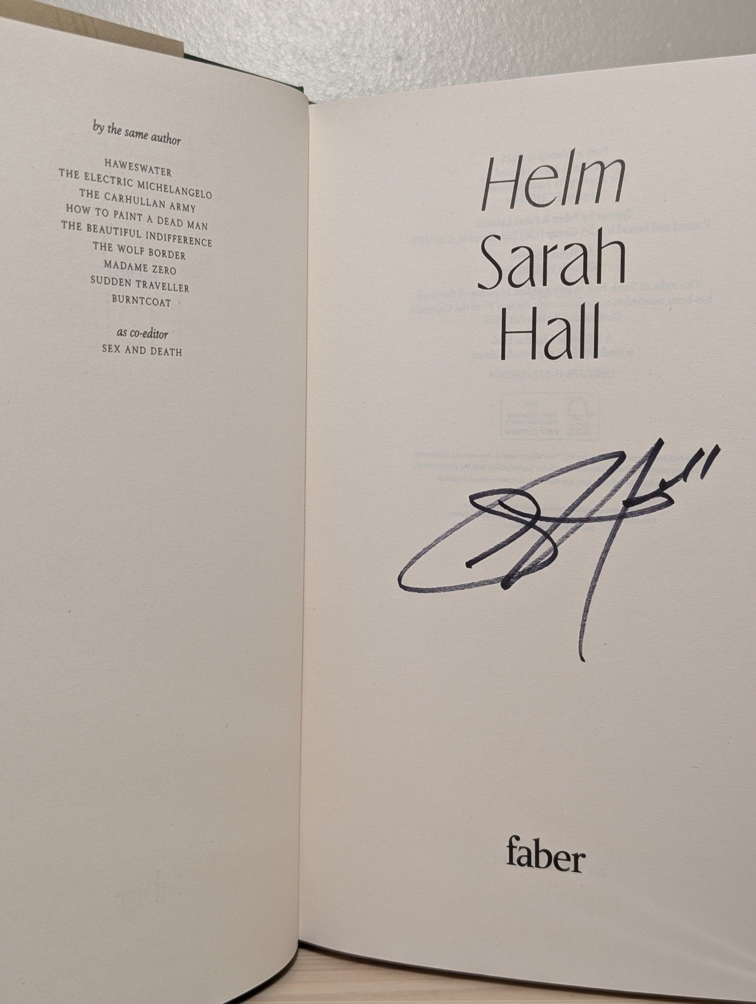 Helm by Sarah Hall (Signed First Edition) - Fialta Books
