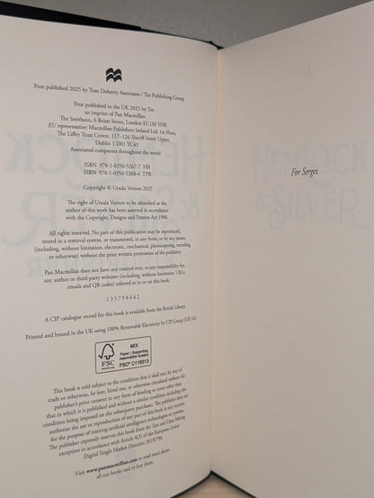 Hemlock & Silver by T. Kingfisher (Signed First Edition with sprayed edges) - Fialta Books