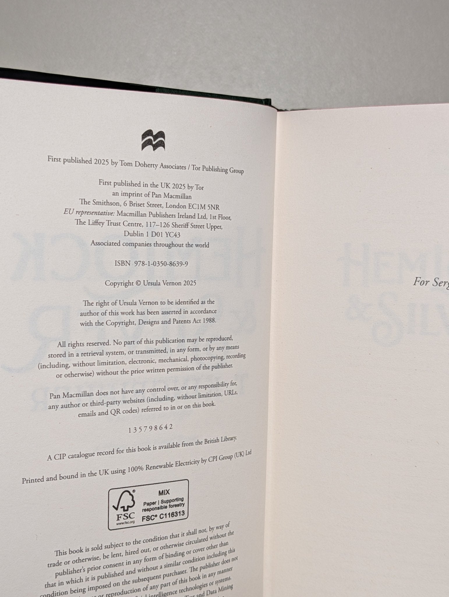 Hemlock & Silver; Swordheart by T. Kingfisher (Signed with sprayed edges) - Fialta Books