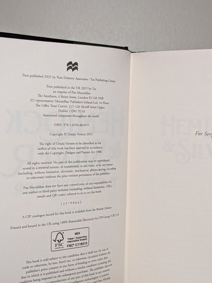 Hemlock & Silver; Swordheart by T. Kingfisher (Signed with sprayed edges) - Fialta Books